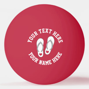 Sonnenschirme aus rotem Herzen Logo für Tischtenni Tischtennisball