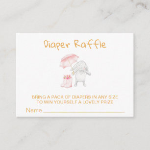 *~* Sonnenschirmstiefel Blume PINK Diaper Raffle Begleitkarte