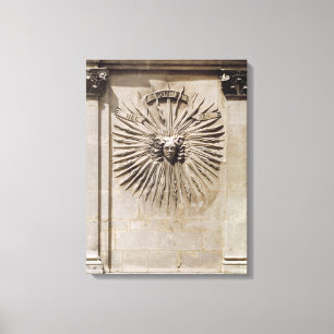 Sonnenschutz von der Fassade Leinwanddruck