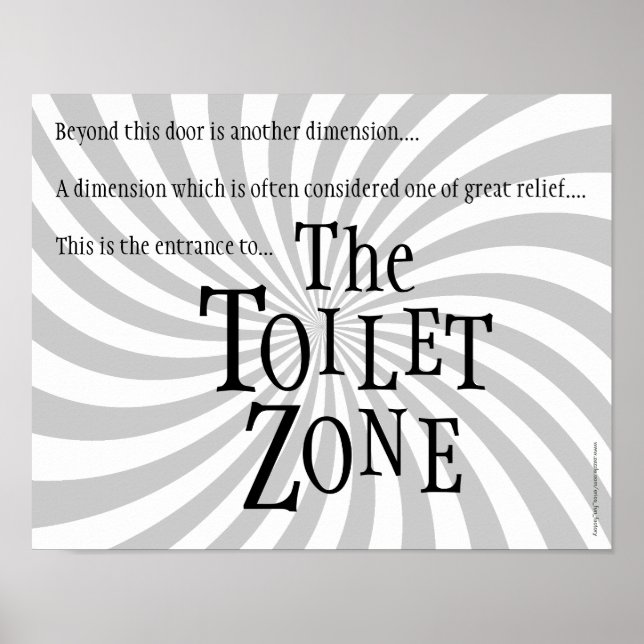 Sonnenschutzgitter: "Die Toilettenzone" Poster (Vorne)