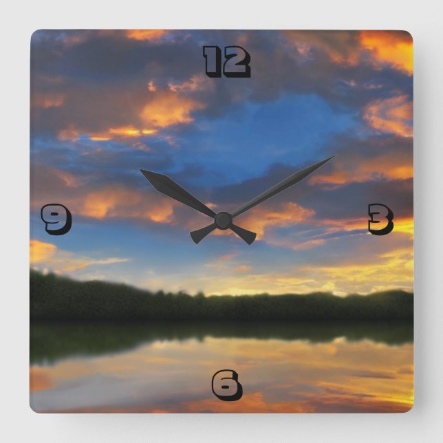 Sonnenschutzgitter Quadratische Wanduhr (Vorderseite)
