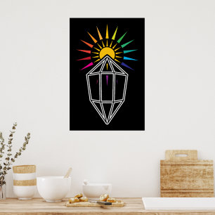 Sonnenschutzprisma geometrischer Kristall Poster