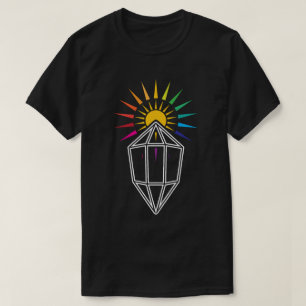 Sonnenschutzprisma geometrischer Kristall T-Shirt