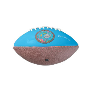 Sonnenseebewohner unter Wasser zeichnend Cartoon Football