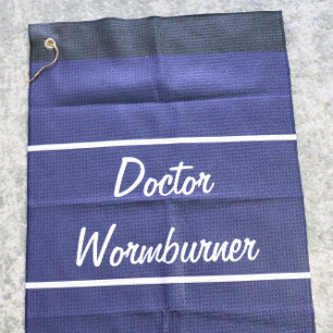 Sonnenseeblauer Würmer-Geschenk für Golfer Golfhandtuch