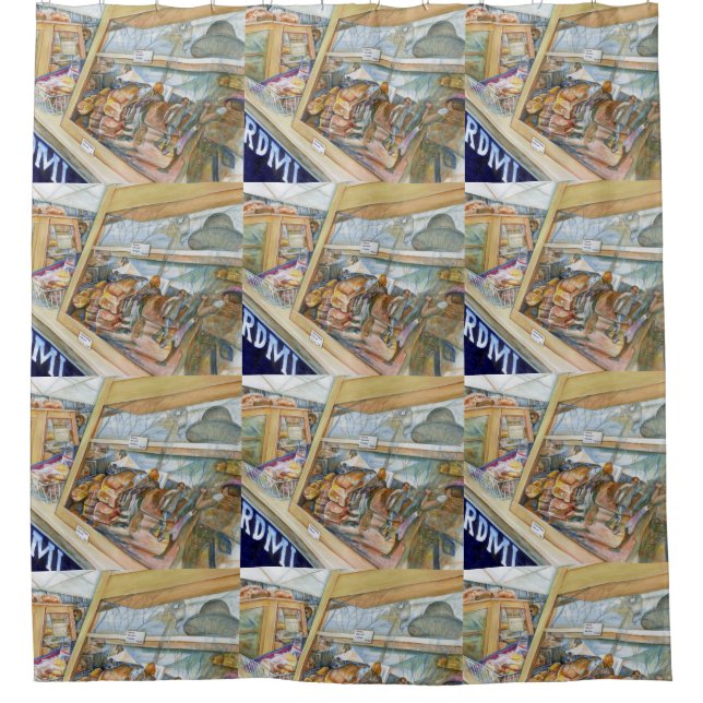 Sonnenseite der Wahnsinn Duschvorhang (Vorderseite)