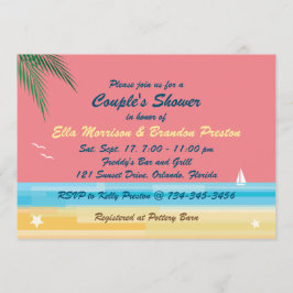 Sonnenset Beach Couple's Dusche Einladung