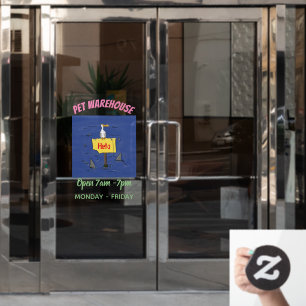Sonnensevogel umkreist von Haifischen Cartoon Fensteraufkleber