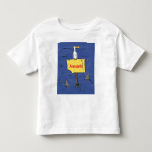 Sonnensevogel umkreist von Haifischen Cartoon Kleinkind T-shirt