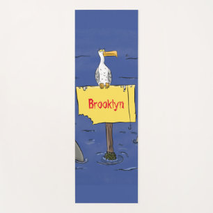 Sonnensevogel umkreist von Haifischen Cartoon Yogamatte