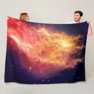 Sonnensfeuer quer durch den Kosmos Fleecedecke