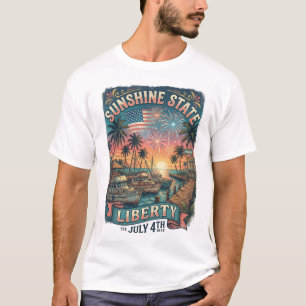 Sonnenstaat Freiheit Florida 250 Vintage Strand T-Shirt