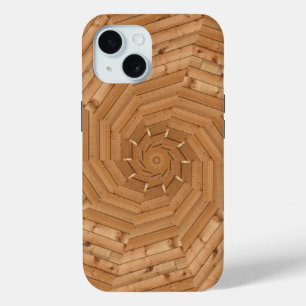 Sonnensteg - Heller hölzerner Pinwheel-Wirbel Case-Mate iPhone Hülle