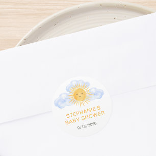 Sonnenstrahl-Baby-Party  Runder Aufkleber