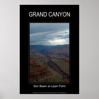 Sonnenstrahl bei Lipan Point 4859 Black Poster