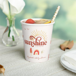 Sonnenstrahl   Boho-Babybauchparty   Pappbecher