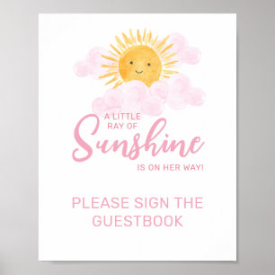 Sonnenstrahl-Gästebuch-Unterschrift Poster