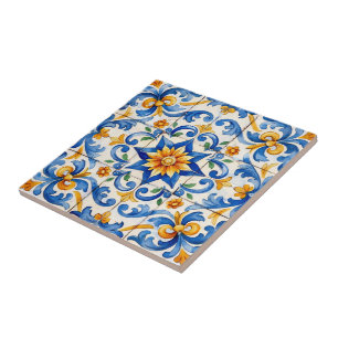 Sonnenstrahl Gewürz Azulejo Fliese