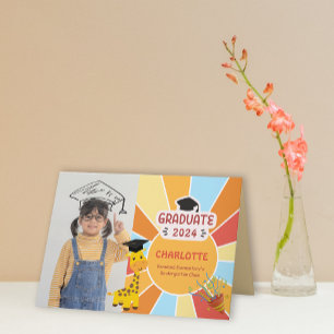 Sonnenstrahl-Kinder Vorschule Foto-Abschlussankünd Einladung