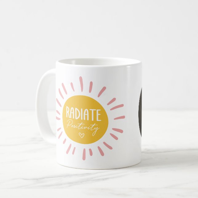 Sonnenstrahl Positivität Kaffeetasse (Vorderseite Links)