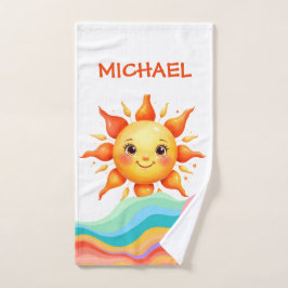 Sonnenstrahl Regenbogenwellen Baby Handtuch