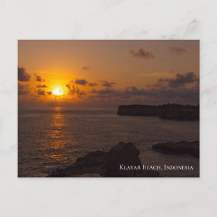 Sonnenstrahl Sonnenuntergang Himmel Ozean Felsen D Postkarte