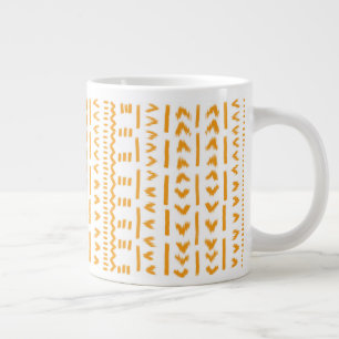 Sonnenstrahlen afrikanisches Muster in Weiß Jumbo-Tasse