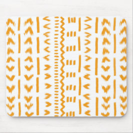 Sonnenstrahlen afrikanisches Muster in Weiß Mousepad