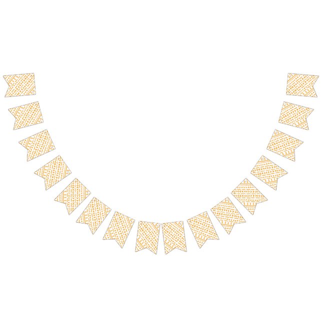 Sonnenstrahlen afrikanisches Muster in Weiß Wimpelkette (Alle)