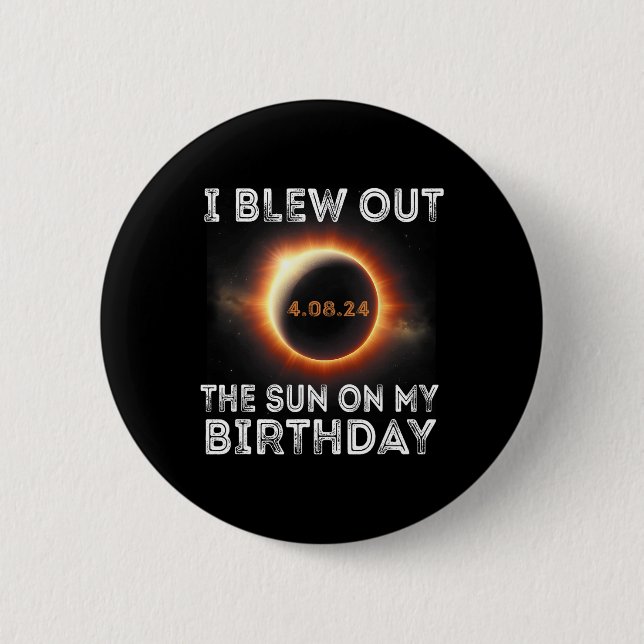 Sonnenstrahlen am Geburtstag blutete ich die Sonne Button (Vorderseite)