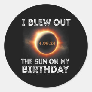 Sonnenstrahlen am Geburtstag blutete ich die Sonne Runder Aufkleber