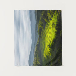 Sonnenstrahlen auf Terrassen Wandteppich