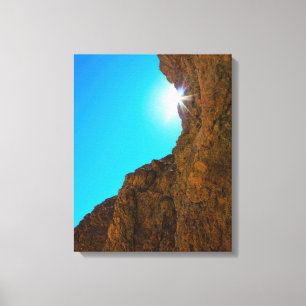 Sonnenstrahlen durch die Wände des Mojave-Canyons Leinwanddruck