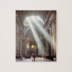 Sonnenstrahlen fallen durch die Fenster Puzzle