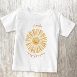 Sonnenstrahlen im Personalisierten Wasser Baby T-shirt