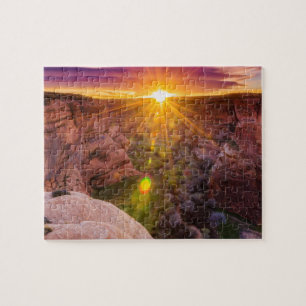 Sonnenstrahlen in Canyon de Chelly, AZ Puzzle