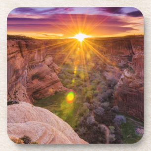Sonnenstrahlen in Canyon de Chelly, AZ Untersetzer