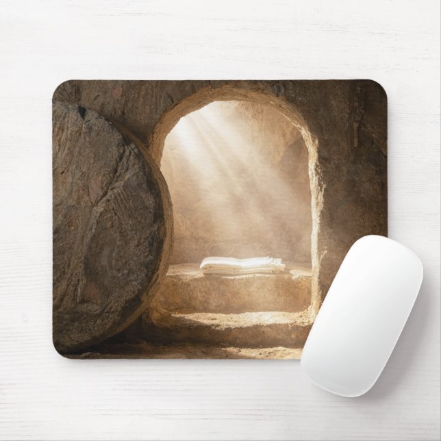 Sonnenstrahlen in einem leeren Grab Mousepad (Mit Mouse)