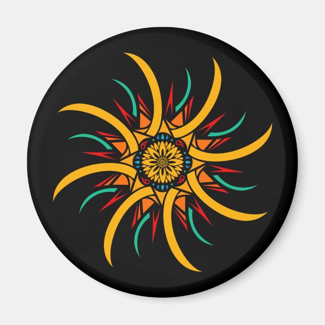 Sonnenstrahlen Magnet (Vorne)