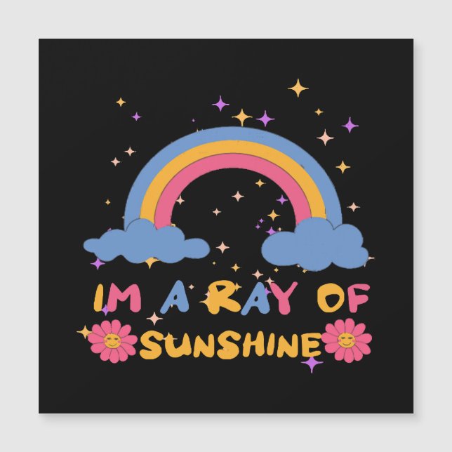 Sonnenstrahlen Magnetkarte (Vorderseite)