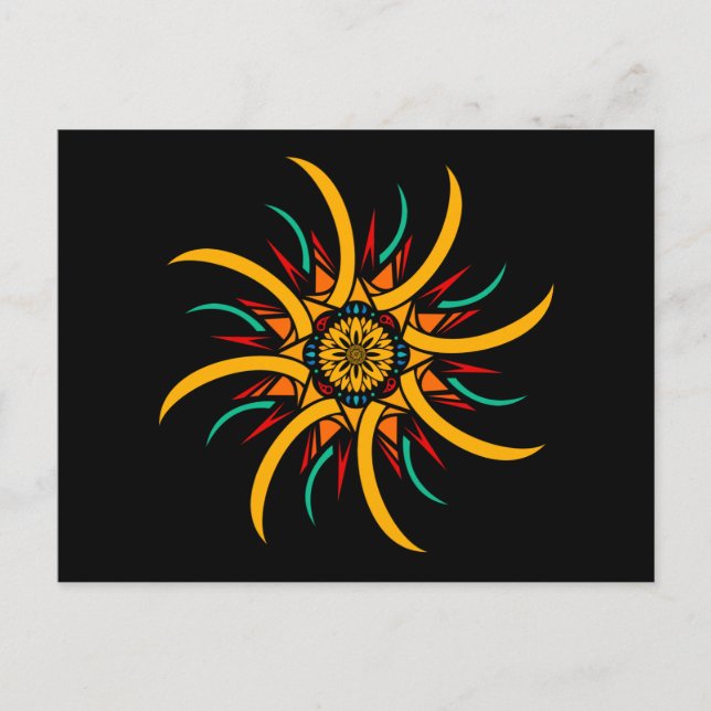 Sonnenstrahlen Postkarte (Vorderseite)