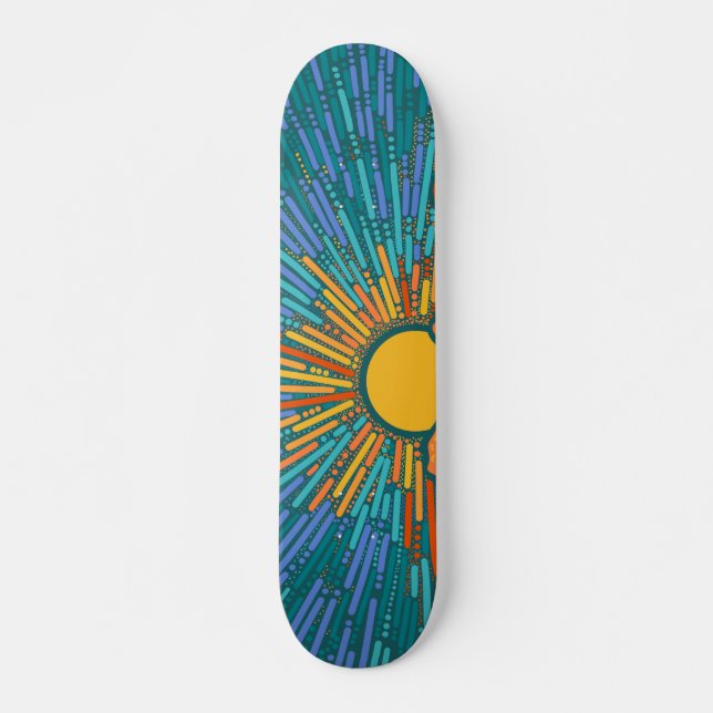 Sonnenstrahlen Skateboard (Vorne)