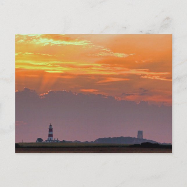 Sonnenstrahlen über Happisburgh Postkarte (Vorderseite)