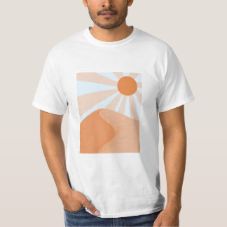 Sonnenstrahlen über Sanddünen - bedruckt T-Shirt