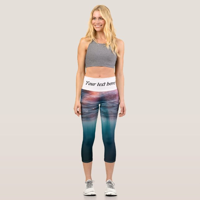 Sonnenstrahlen unter Wasser Capri Leggings (Vorderseite)