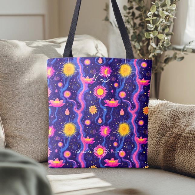 Sonnenstrahlung und Lotus Wellness Tote Beutel (Von Creator hochgeladen)