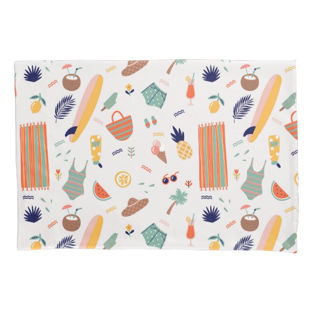 Sonnenstrand Fun Muster Kissenbezug (Vorderseite-Links)