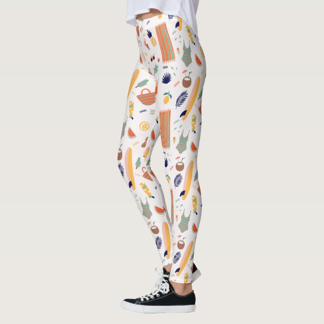 Sonnenstrand Fun Muster Leggings (Links)