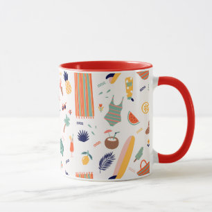 Sonnenstrand Fun Muster Tasse