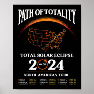 Sonnenstraße des Totality Solar Eclipse April Poster